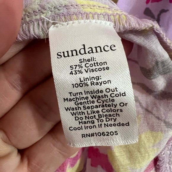 SUNDANCE Pretty Petals Lavender Ruffle Cottage Floral Garden Dress - Size M - Picture 6 of 9